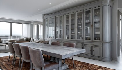 Fototapeta premium modern dining room with table modern dining room 