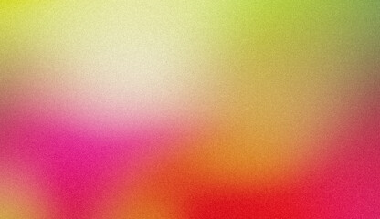 Pink red orange green grainy gradient backdrop design background, copy space.