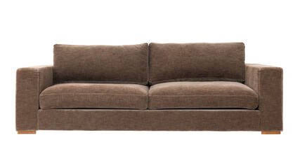 Modern velvet sofa png mockup living room furniture