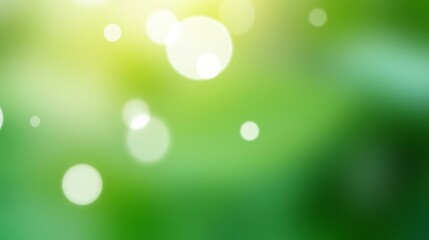 Obraz premium Green Vibrant Background With Soft Bokeh Lights Creating a Peaceful and Calming Atmosphere
