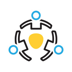 Vector multi color icon for Reunion