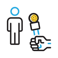 Vector multi color icon for Public relation