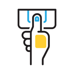 Vector multi color icon for Thumb