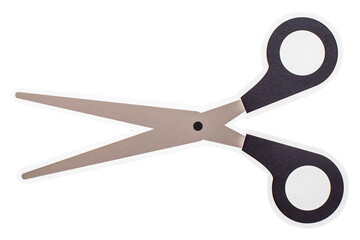 Scissors paper craft illustration icon design sticker