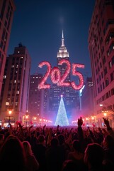 new year 2025 in the snow