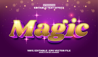 Magic editable text effect in new modern trend style
