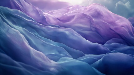 Obraz premium Ethereal Mountainscape: Vibrant Peaks in Dreamy Hues