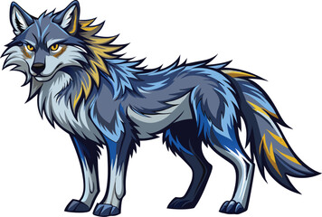 Obraz premium vector illustration of wolf