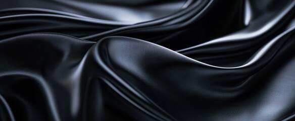Fototapeta premium The Elegant Black Silk Texture