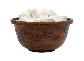 Cottage cheese or curd. Cottage cheese close-up. Fermented milk products. Lactose. Healthy food