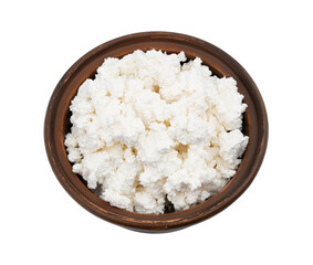 Cottage cheese or curd. Cottage cheese close-up. Fermented milk products. Lactose. Healthy food
