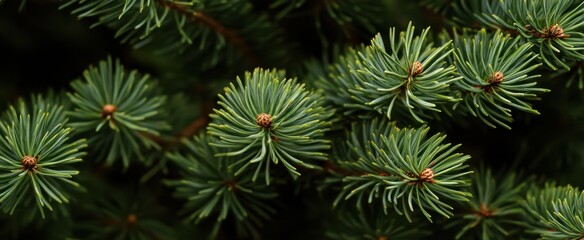 The Evergreen Pine Needle Closeup
