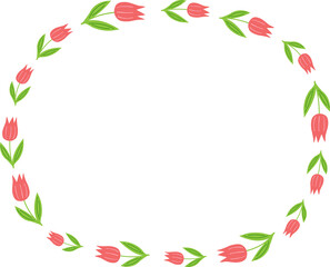 チューリップの花のフレーム