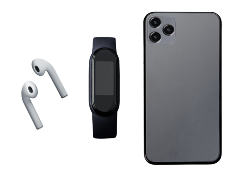 Smart watch screen mockup digital device set