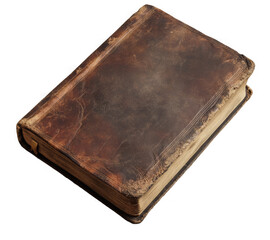 Old antique books isolated on a transparent background
