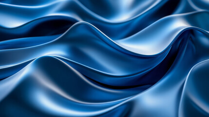Obraz premium Abstract Blue Silk Waves Background Design