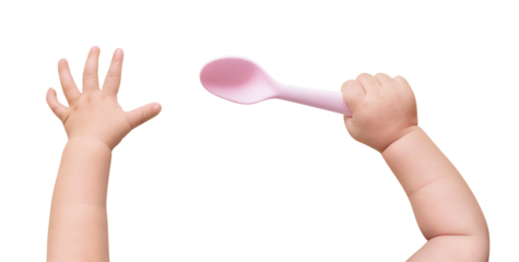 Baby hands png sticker, holding a carrot