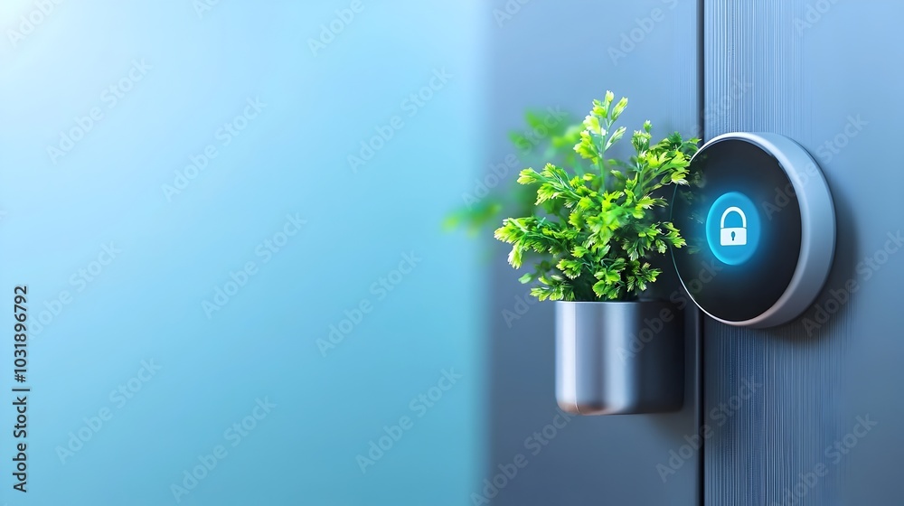 Aufkleber Failed login attempt on an open smart door lock reveals potential security vulnerabilities in home automation systems