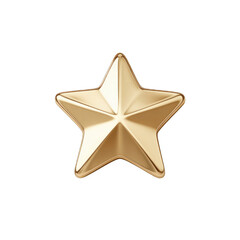 Obraz premium PNG. Golden star shape, isolated on a transparency background.