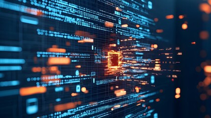 Firewall Diagram Engulfed in Digital Flames Symbolizing a Cybersecurity Breach and the Vulnerability of Digital Infrastructure