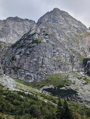 rocky mountains with sharp tops