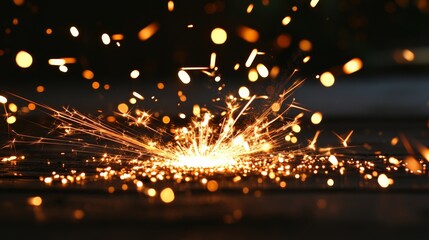 Captivating Sparkles: Vibrant Fireworks Explosion in the Night Sky