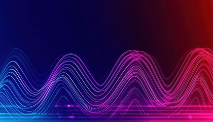 Circuitry patterns merging with soundwaves on a gradient tech background tech, audio, digital