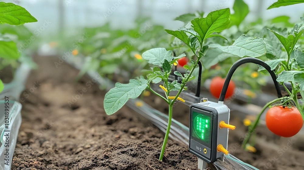 Poster Innovative smart greenhouse system with integrated humidity sensors for precise climate monitoring and control enabling efficient and sustainable crop cultivation and production