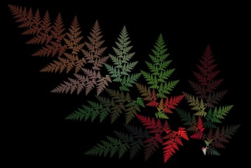 Computer generated fractal pattern and shape