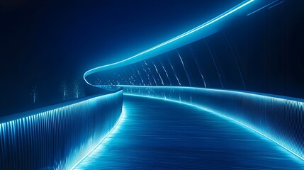 Futuristic Pedestrian Bridge Harnesses Kinetic Energy for Nighttime Illumination