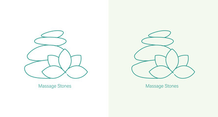 Massage Stone Vector Icon for Therapeutic Relaxation and Healing