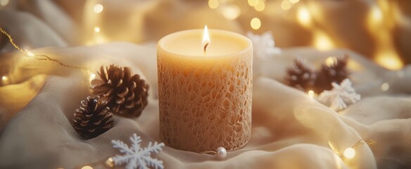 The Candle in Cozy Setting