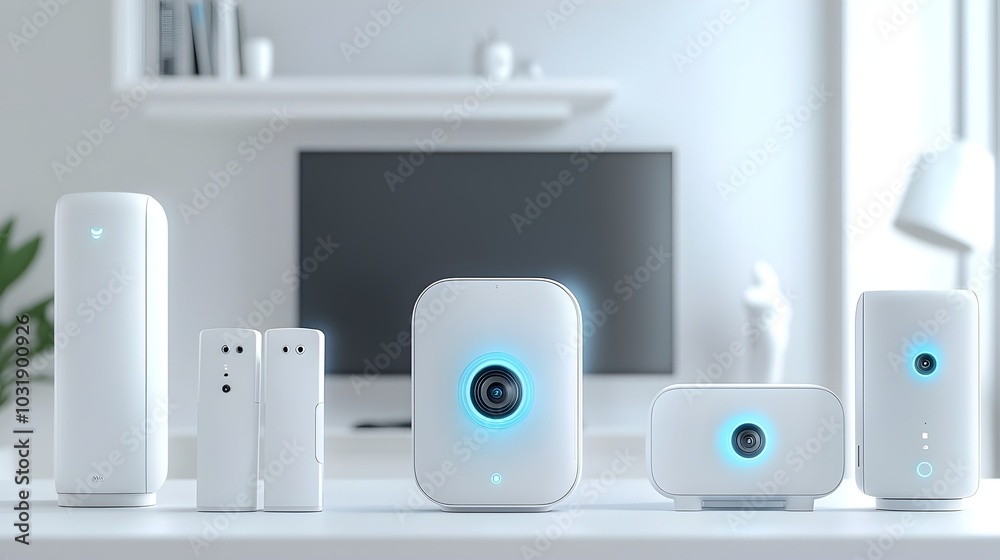 Poster comprehensive smart home setup with motion sensors security a central control hub for seamless autom