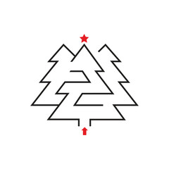 Christmas trees children's labyrinth conundrum