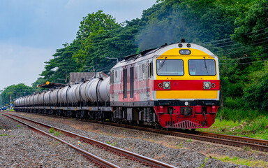 Obraz premium Oil Tanker Train num 541 at Nakhonratchasima , Thailand 