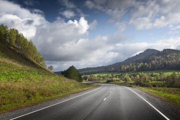country road in a mountain landscape