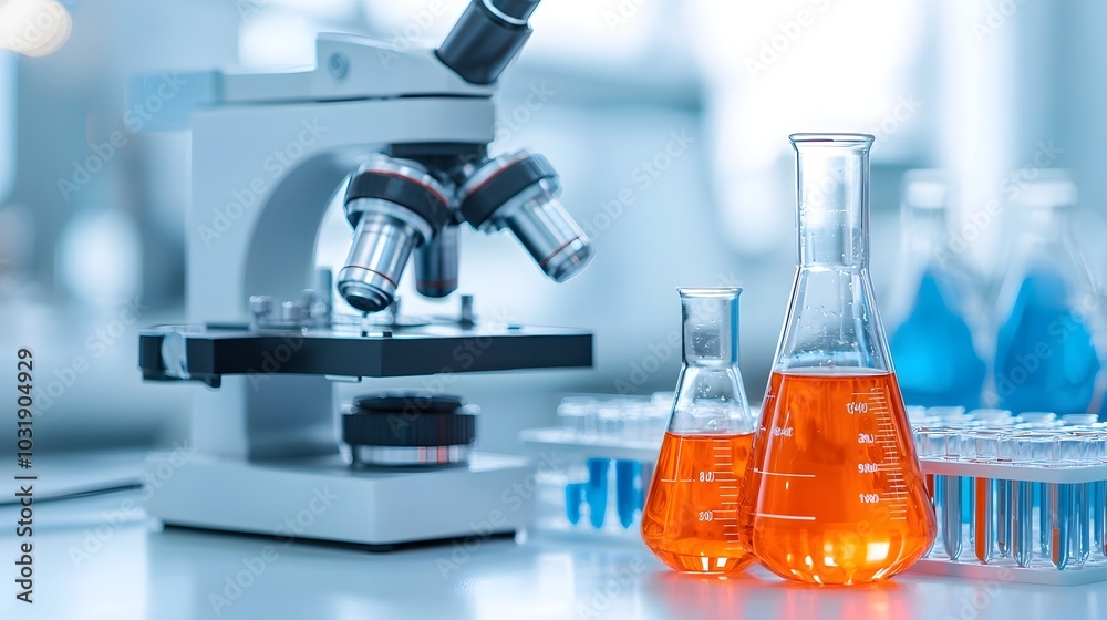 Poster meticulous microbial testing at a cutting edge water treatment laboratory scientists conducting rigo