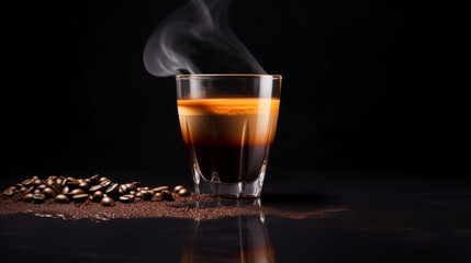 Ristretto coffee stock photo, Glass of coffee