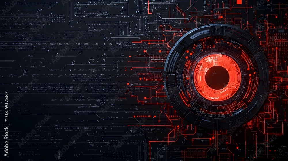 Poster Perforated digital firewall graphic with holes and exposed data flowing through representing cybersecurity vulnerabilities digital data protection and information technology infrastructure