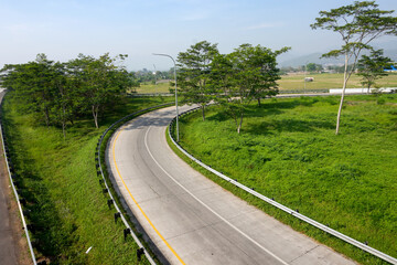 View of Toll With Winding Roads in Indonesia
