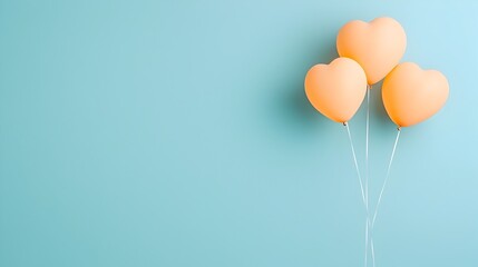 Romantic heart shaped helium balloons floating gracefully for a celebratory event creating an elegant and whimsical atmosphere of love and happiness