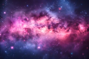 Naklejka premium Cosmic Nebula in Starry Night Sky for Science and Space Exploration Design