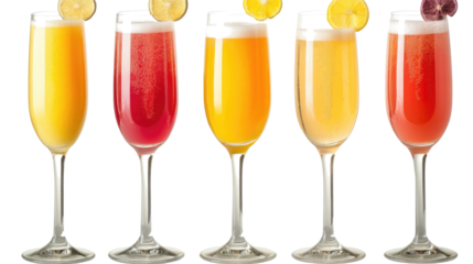 Bright Mimosas in Champagne Flutes for a Festive Brunch Celebration Generative AI