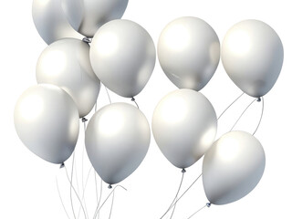 gold and black colored balloons isolated on white or transparent png