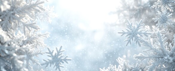 The Snowflakes in Winter Light