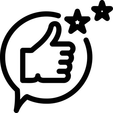 recommend clip art: Simple vector icon like, thumbs up