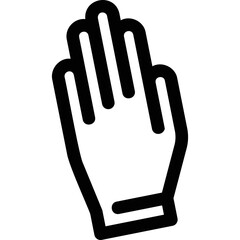 Simple vector icon hand, palm