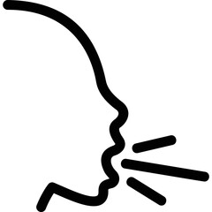 Simple vector icon cough
