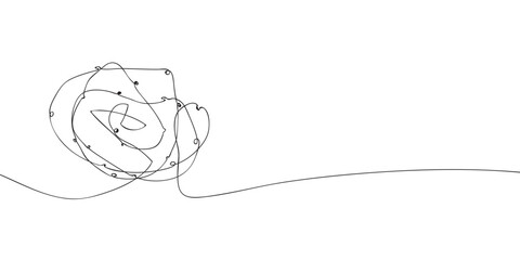 A single line drawing of a holiday lights. Continuous line christmas electric garland icon. One line icon. Vector illustration.