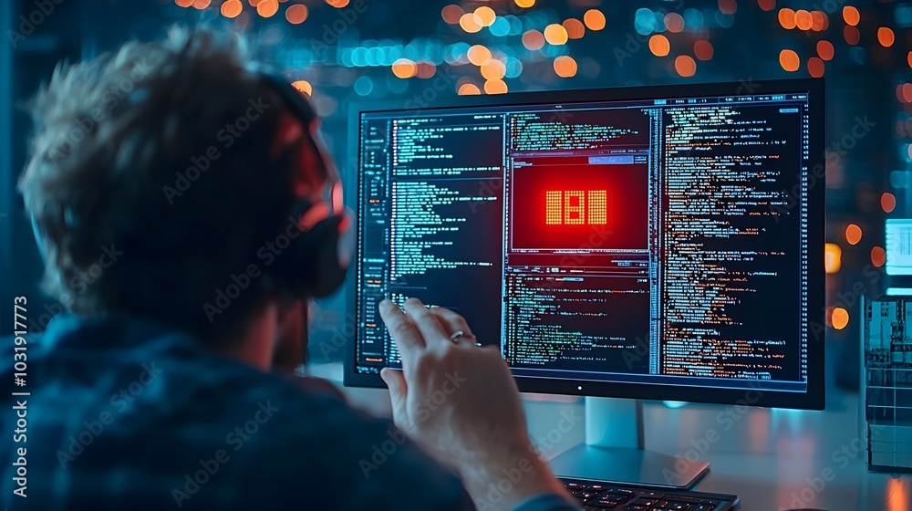 Aufkleber Urgent security alert pop up messages and warnings flooding the digital display of a computer monitor indicating a cybersecurity threat or system vulnerability that requires immediate attention